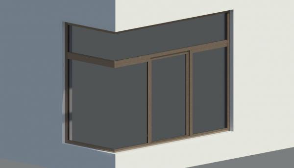 Ventana Esquinera Arte Render