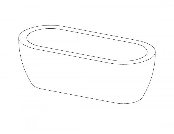 Freestanding Oval Tub - 68"