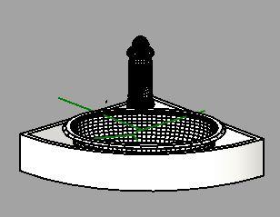 Tiny corner sink 16 x 16"