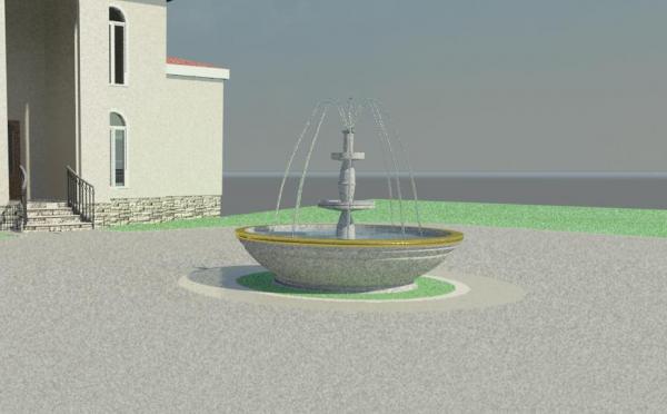 Coustom drveway fountain
