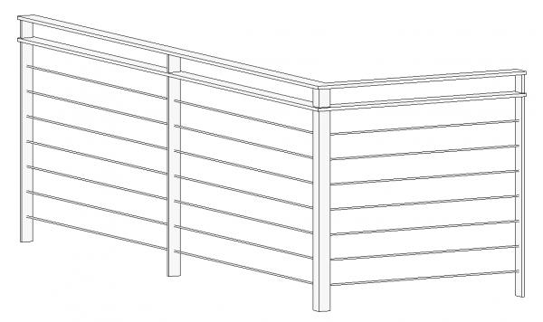 Tension Cable Double Top Railing