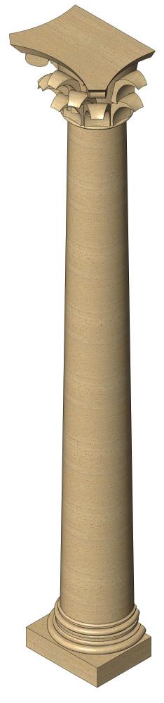 Pilaster Round Corinthian