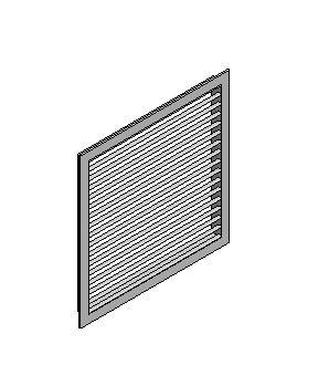 Exhaust Air Grille 0° Blades (Vertical)
