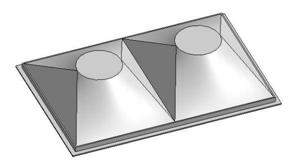 Exhaust Air Grille 0° Blades With 2 Spigots (Horizontal)