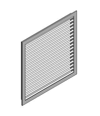 Exhaust Air Grille 45° Blades (Vertical)