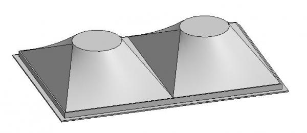 Exhaust Air Grille 45° Blades With 2 Spigots (Horizontal)