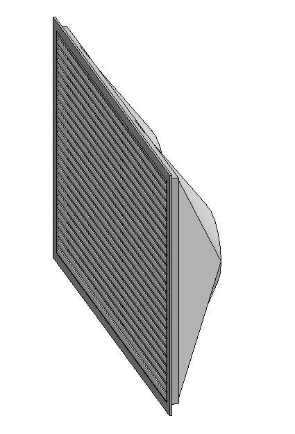 Exhaust Air Grille 45° Blades With 2 Spigots (Vertical)
