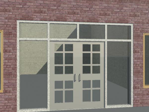 Multi Lite aluminum pair doors