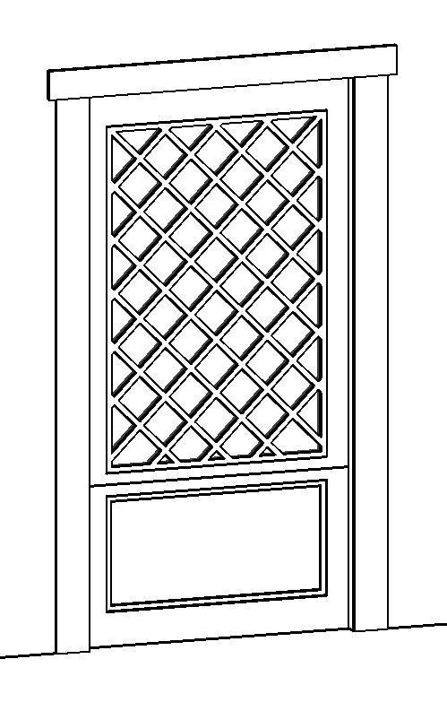 Door With Diamond Window