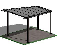 Angled entrance roof