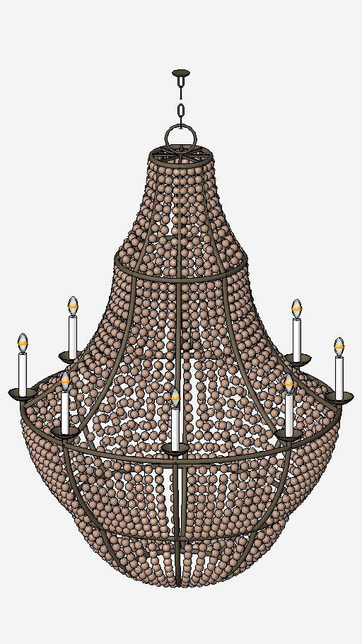 Chandelier based on the Curry Co Falconwood