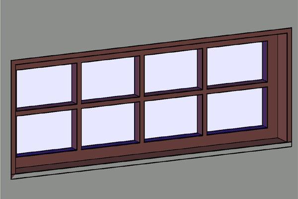 4x2 Wood Transom Windows