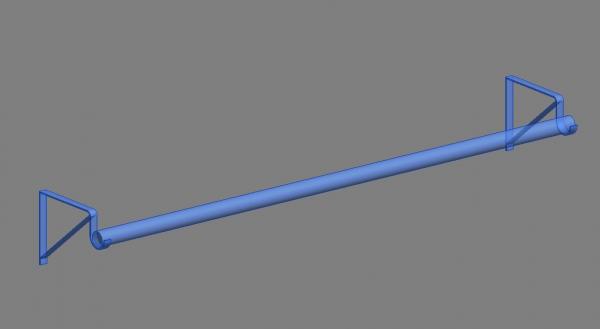 Parametric Wall-Mounted Clothing Rod and Bracket