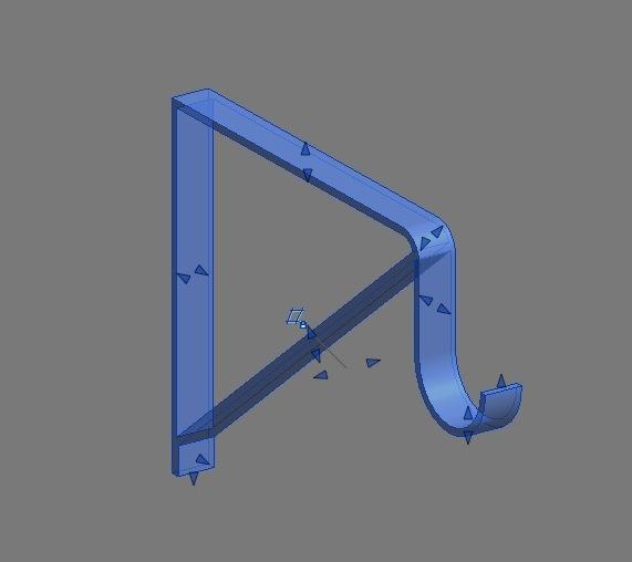 Parametric Wall-Mounted Clothing Rod and Bracket