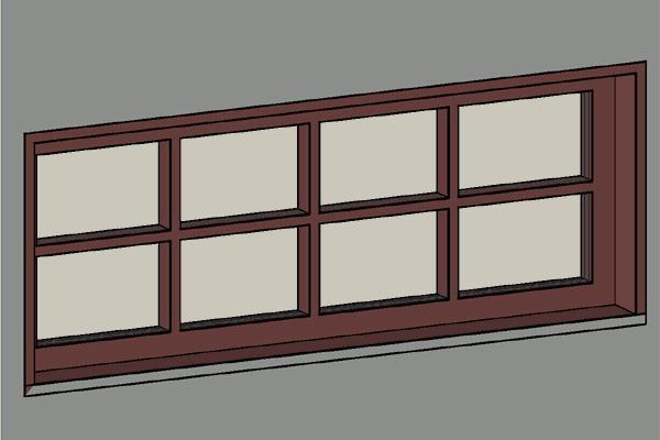 4x2 Wood Transom Window