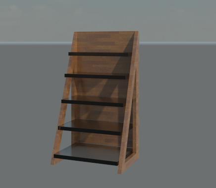 Bookself with Glass Selves