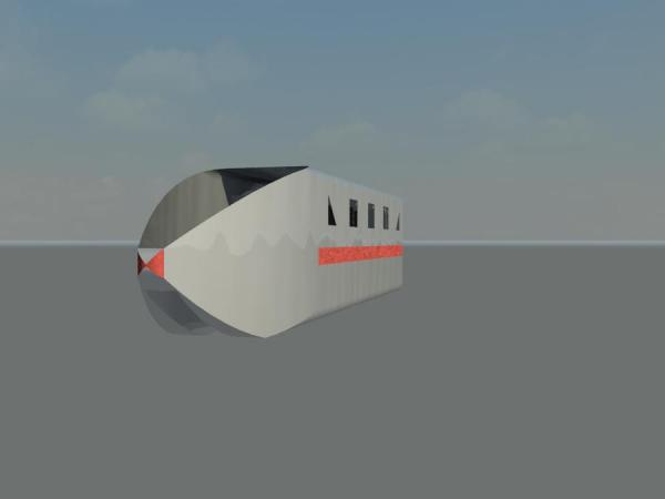 Red Walt Disney World Monorail Train Engine