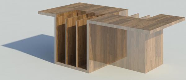 Mesa de centro revistero  table