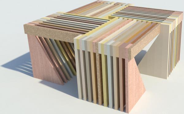 Mesa de centro reciclada recycled table