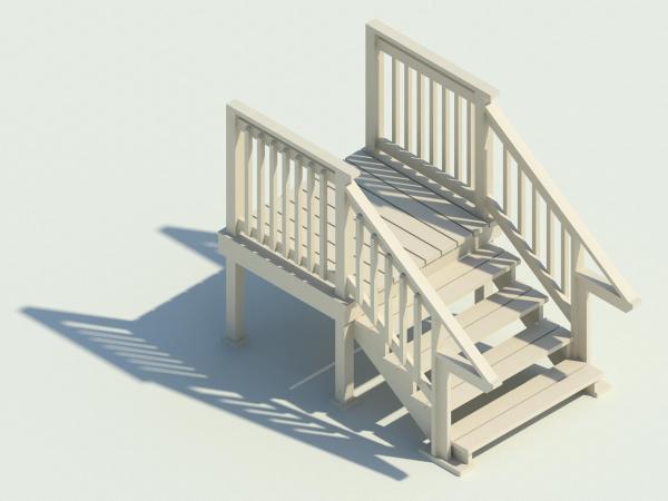 Parametric Wood Porch & Stair