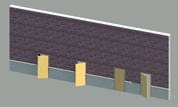 Parametric Single flush door operable