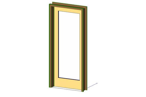 Ext-Single-Full Glass-Colinial Reg Casing Door