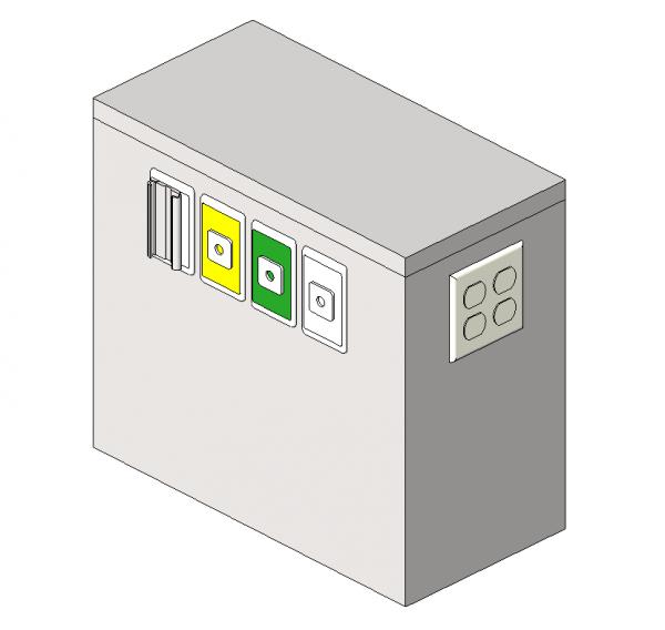 22 pedestal floor medgas-elec