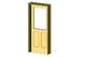 Ext-Single-Half Glass-Colonial Reg Casing Door