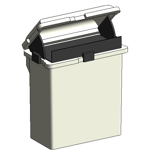 11 disposal sharps hinged tray