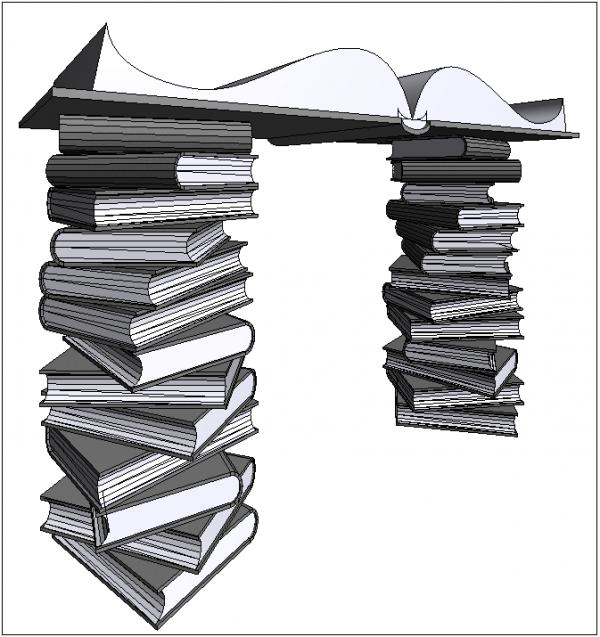 Stacked Books Archway