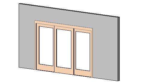 Three Panel Sliding Door, Three Panel Sliding Door