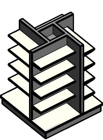 4 Way Island Shelving