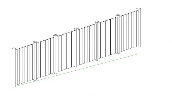 Sloped Wood Fence
