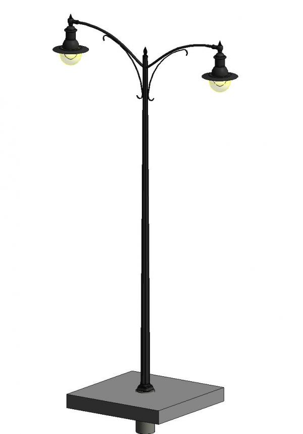 KL dual head light pole