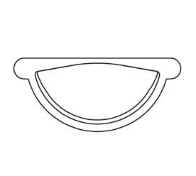 Lindab RG 125 - Gutter Stop End - 2D