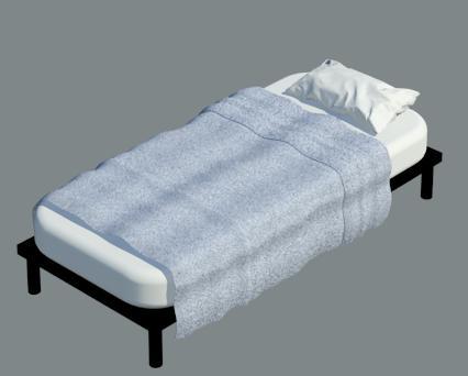 Individual Bed - Parametric Materials (REVIT 2016)