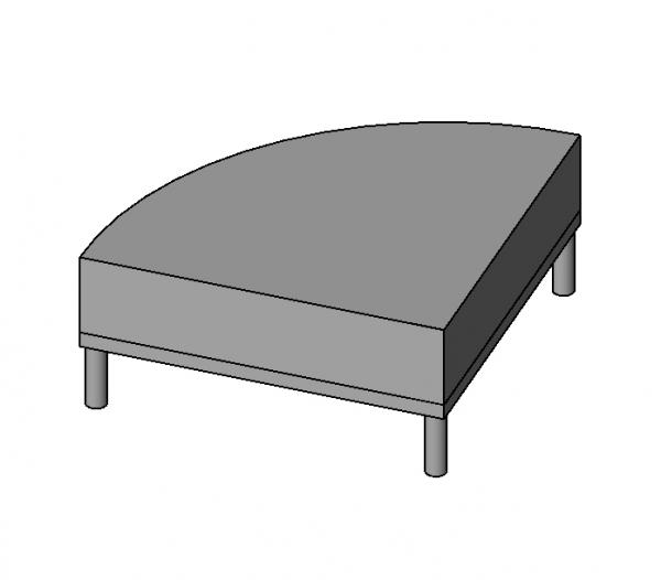 Outdoor Modular Furniture - Round Corner Ottoman