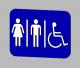Bathroom sign - men, women, handicap