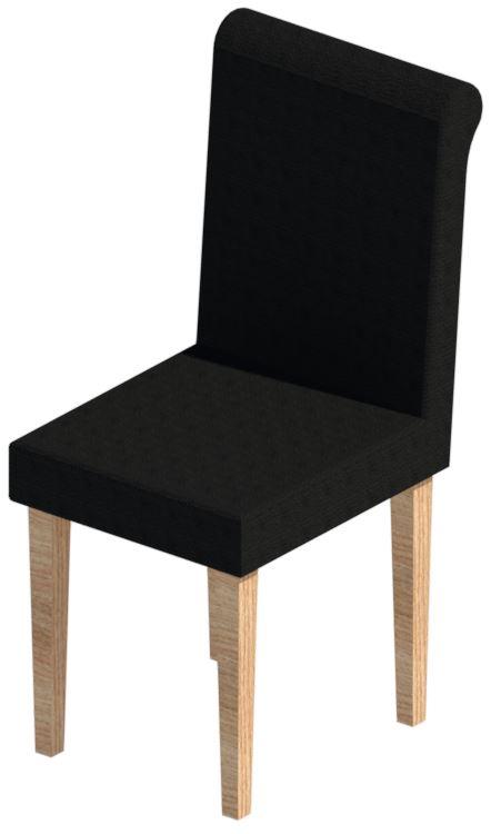 Wood chair with cloth seat