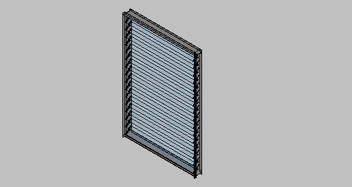 Ventana de celosia de vidrio de un cuerpo