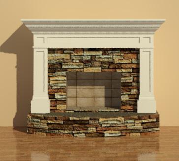 Stone Fireplace