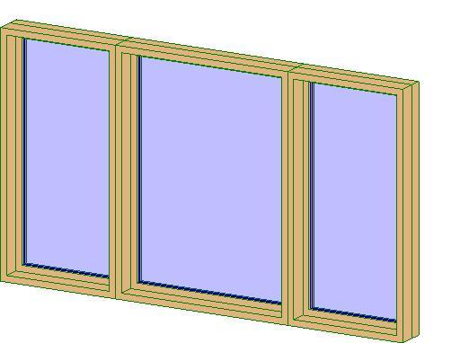 Triple Window Unit - Fixed w Casement Flankers