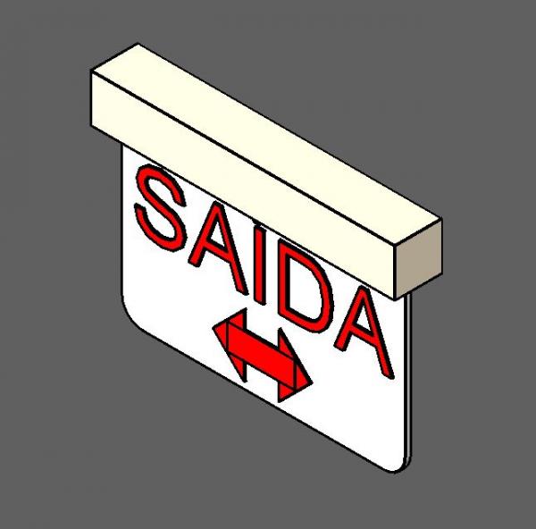 Luminária de Saída Autônoma - Fire Exit