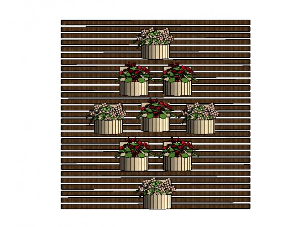 Painel de jardim com flores