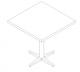 Table_Restaurant_Rectangular Adjustable Top_Single Spider Base Revit 2018