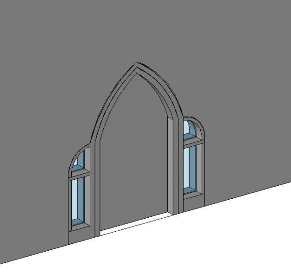 Parametric Door with Arced Sidelites