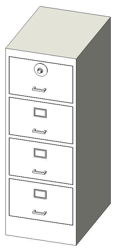 File Cabinet 4_Drawer_Safe