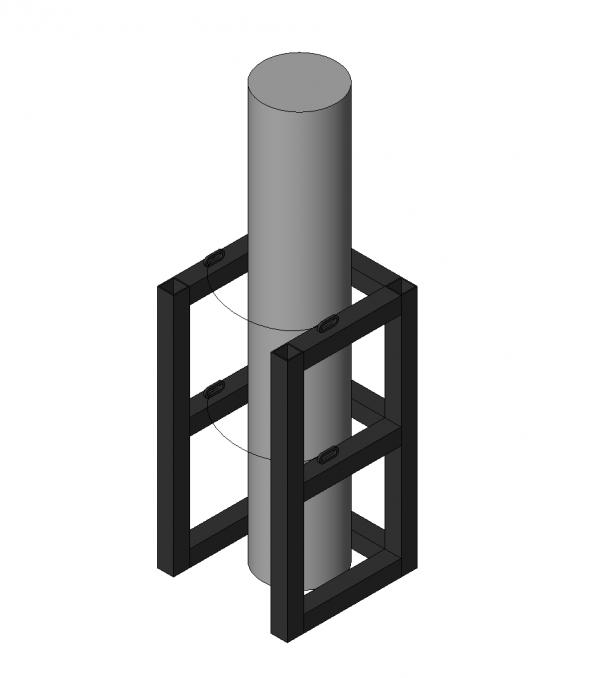 Gas Cylinder Rack, 1 Tank (1x1), USAsafety.com