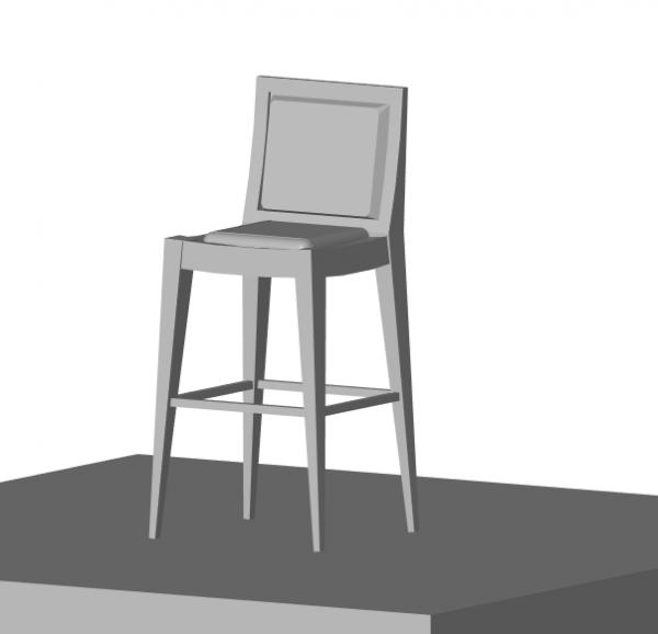 Bar Stool with parametric legs, seat material and frame material.