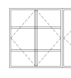 Upper cabinet double door glass on wall